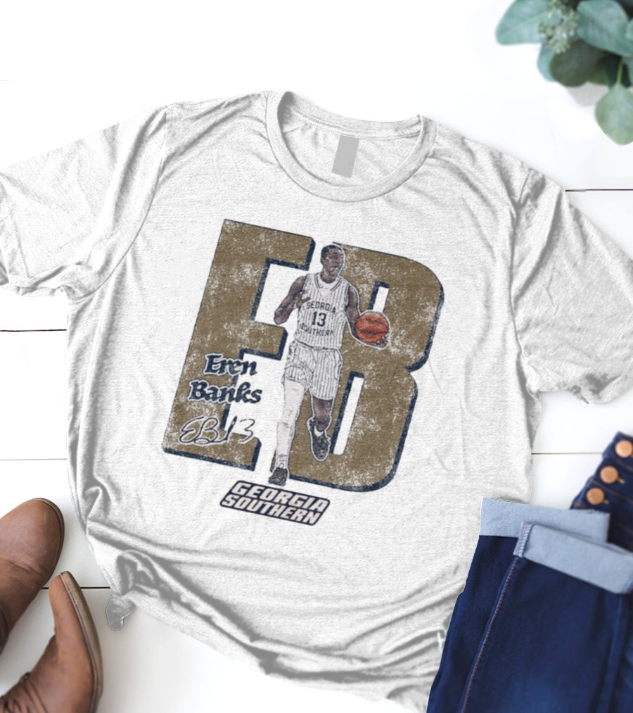 Eren Banks EB13 Georgia Southern Vintage Basketball Cartoon T-Shirt