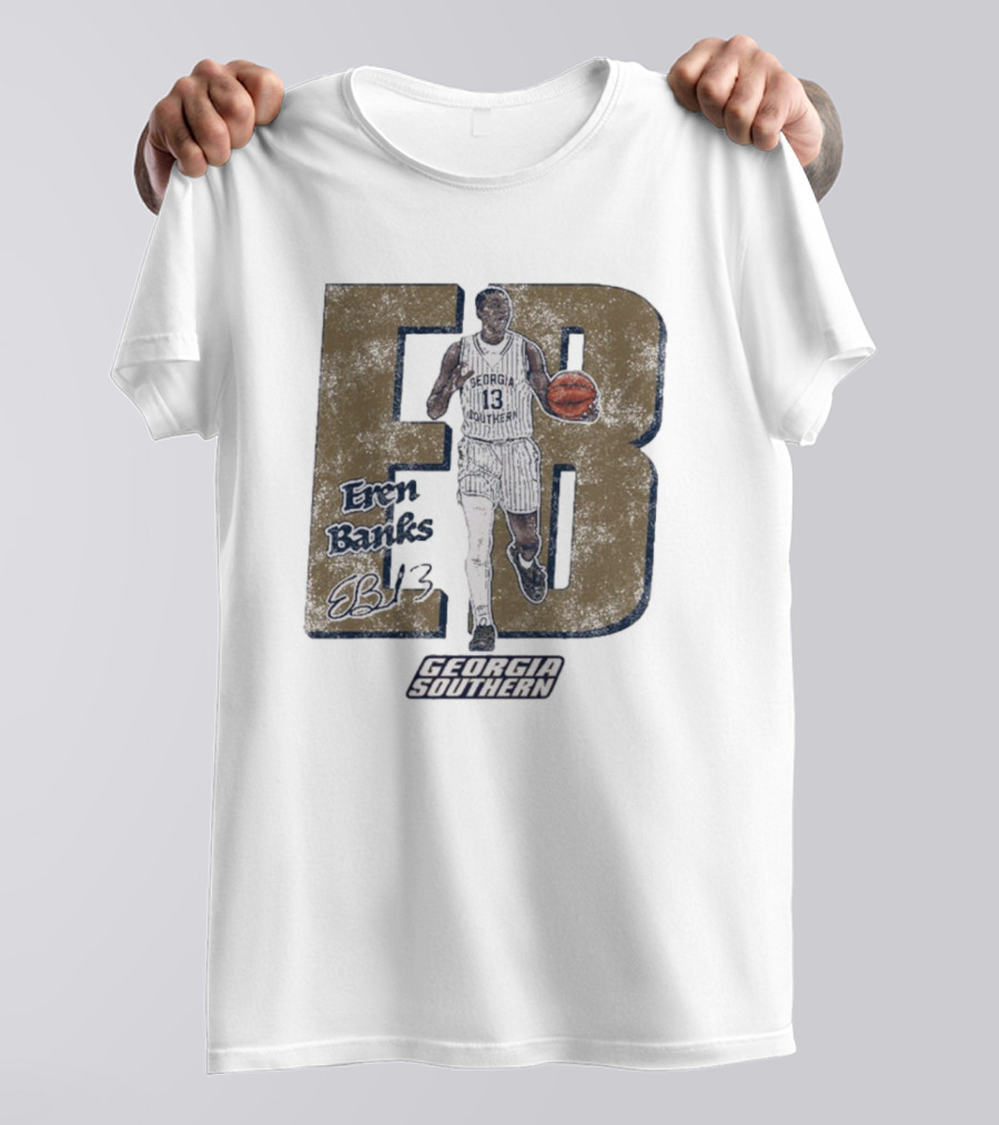 Eren Banks EB13 Georgia Southern Vintage Basketball Cartoon T-Shirt