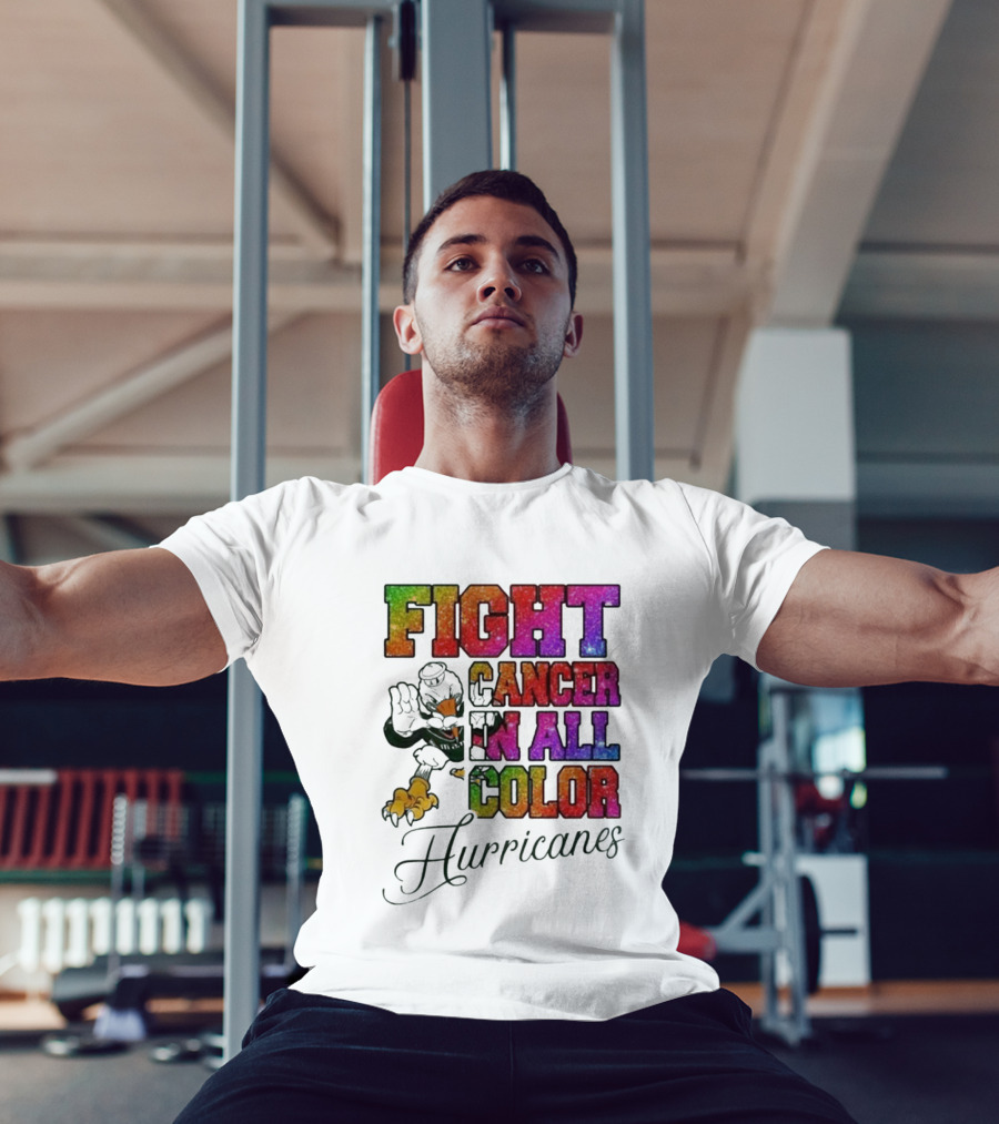 Miami Hurricanes Fight Cancer In All Color T-Shirt