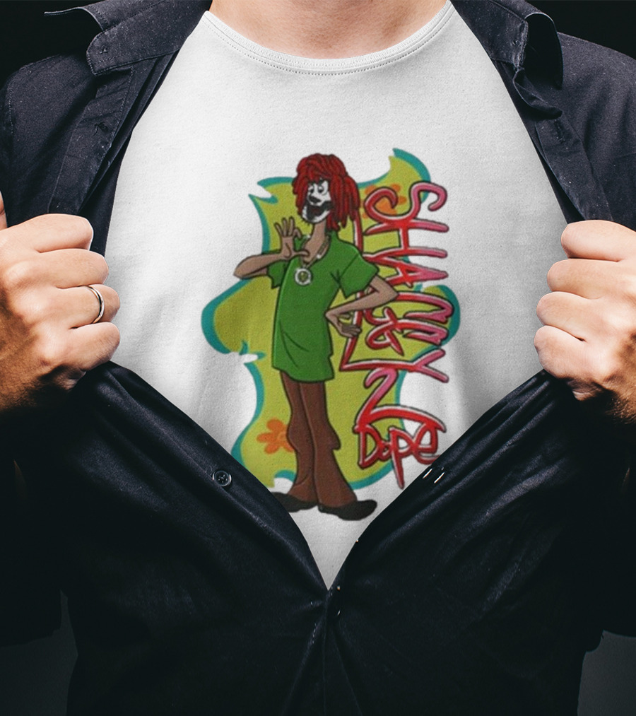 Shaggy 2 Dope Cartoon Character With Green T-Shirt