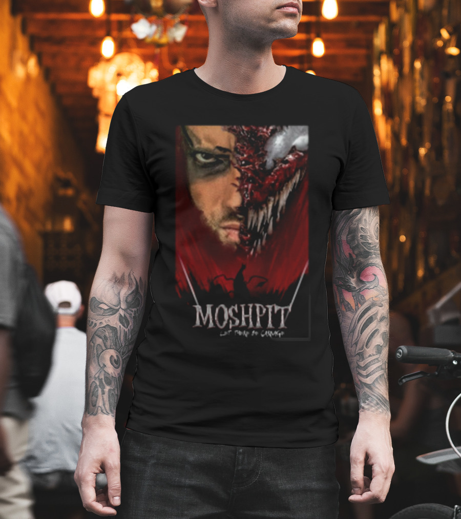 MOSHPIT Let There Be Carnage Half Human Half Monster Face T-Shirt