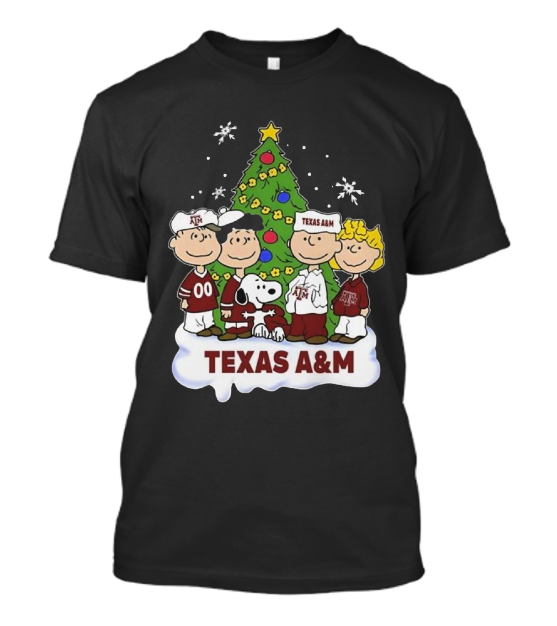 Texas A&M Peanuts Characters Christmas T-Shirt