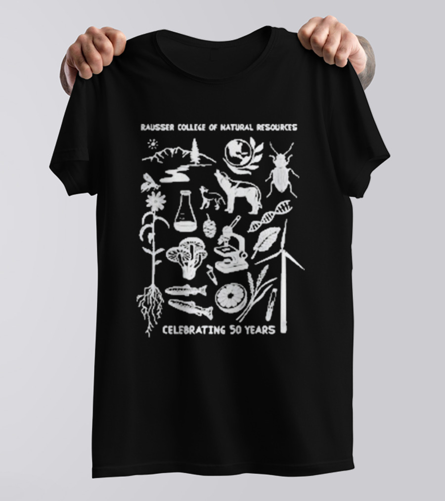 Rausser College Of Natural Resources Celebrating 50 Years Nature Science Wildlife Conservation T-Shirt