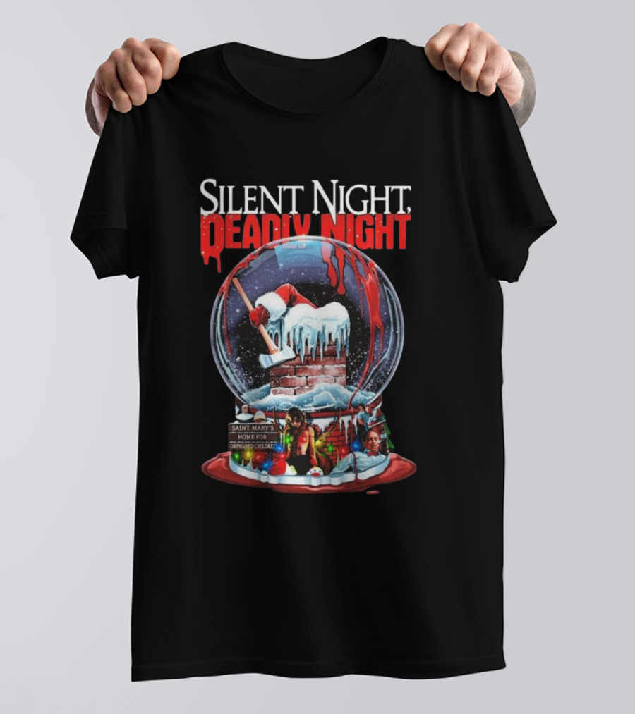 Silent Night Deadly Night Saint Mary's Home For Orphaned Children Frozen In Fear T-Shirt