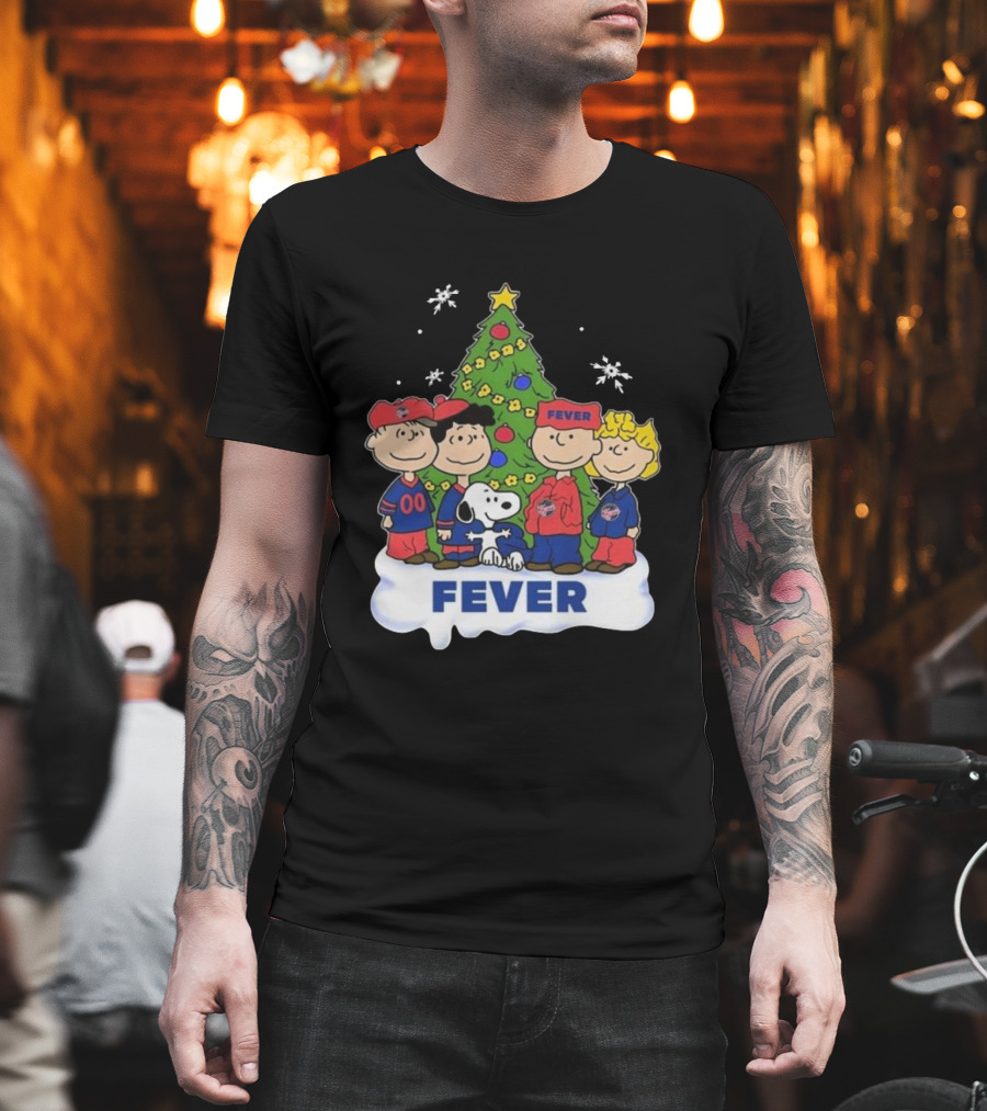 Indiana Fever Snoopy Peanuts Christmas T-Shirt
