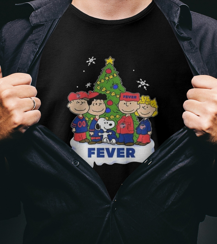 Indiana Fever Snoopy Peanuts Christmas T-Shirt