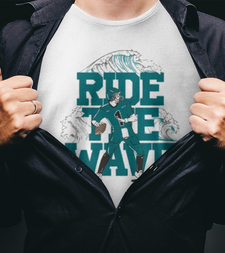 Ride The Wave Coastal Carolina University Football Quarterback Wave T-Shirt