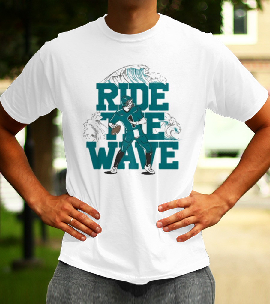 Ride The Wave Coastal Carolina University Football Quarterback Wave T-Shirt