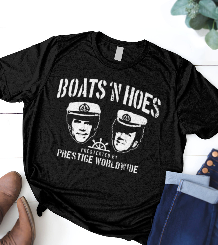 Boats 'N Hoes Prestige Worldwide Step Brothers Captain Hats T-Shirt