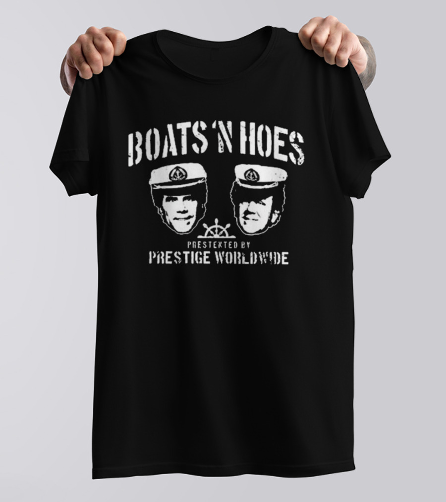 Boats 'N Hoes Prestige Worldwide Step Brothers Captain Hats T-Shirt