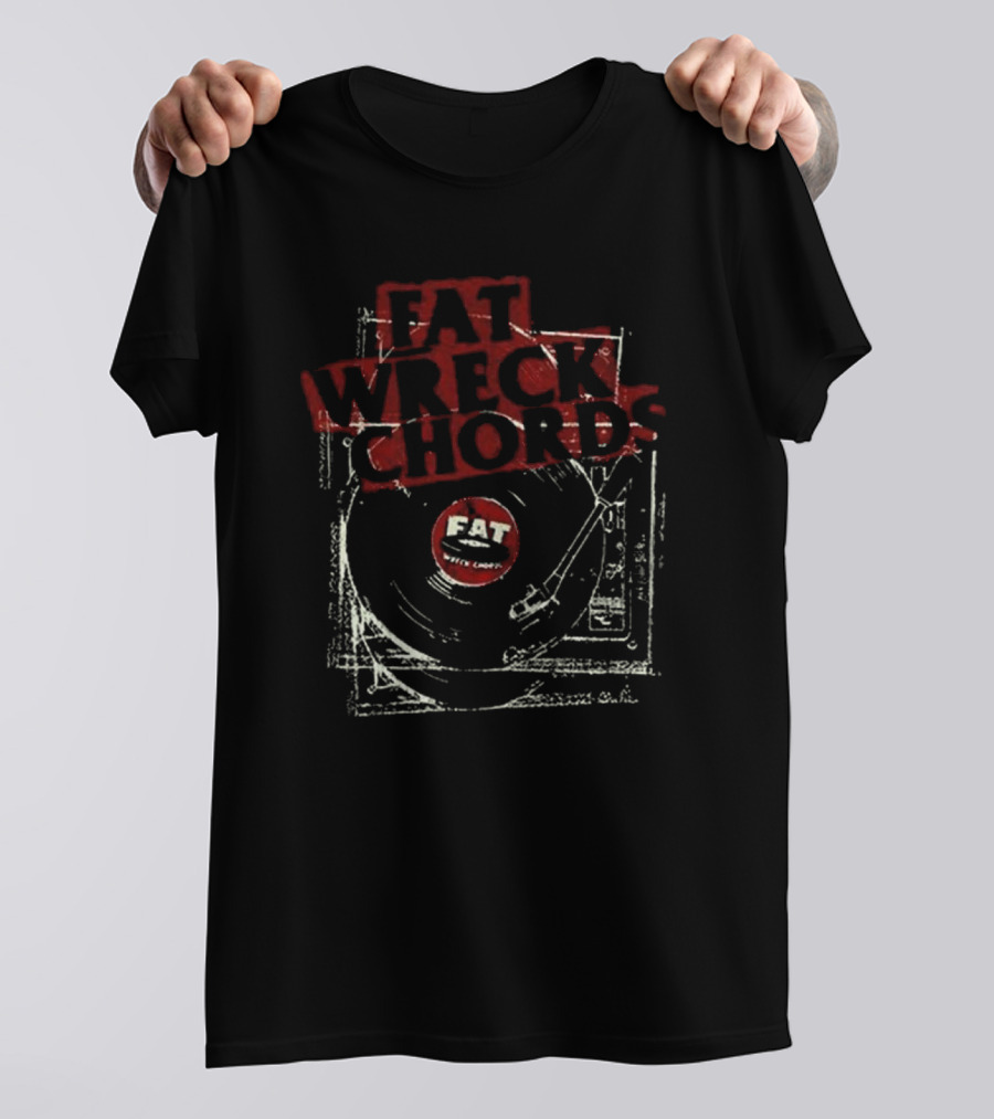Fat Wreck Chords Turntable Vinyl Record Player FAT T-Shirt