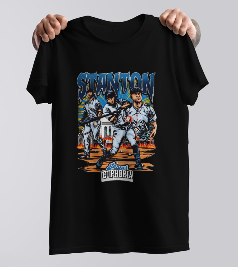 Giancarlo Stanton New York Yankees Planet Euphoria Stadium Firestorm T-Shirt