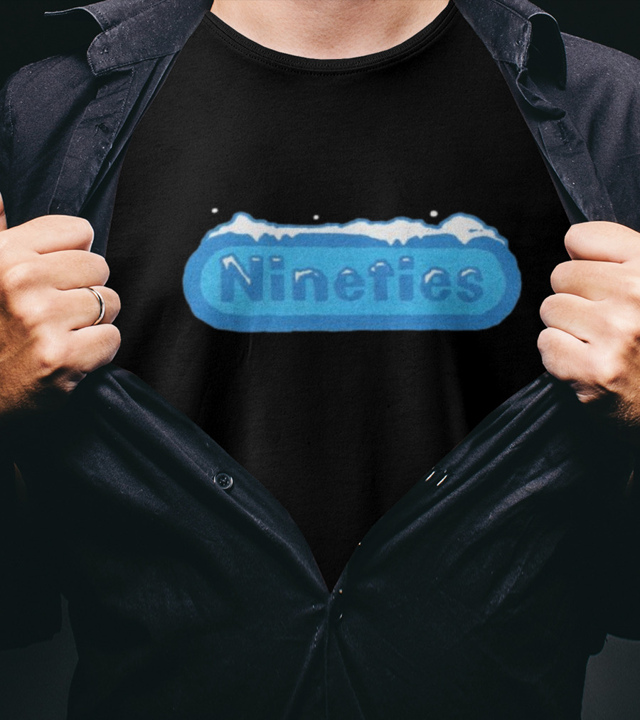 Nineties Logo Snowy Happy Christmas T-Shirt