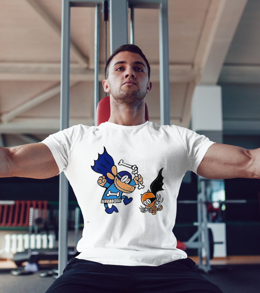 Dog And Cat Essentials Superhero Duo Dog Man And Cat Kid T-Shirt