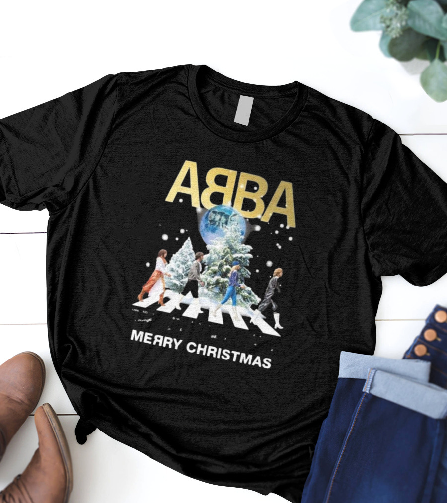 ABBA Merry Christmas Abbey Road T-Shirt