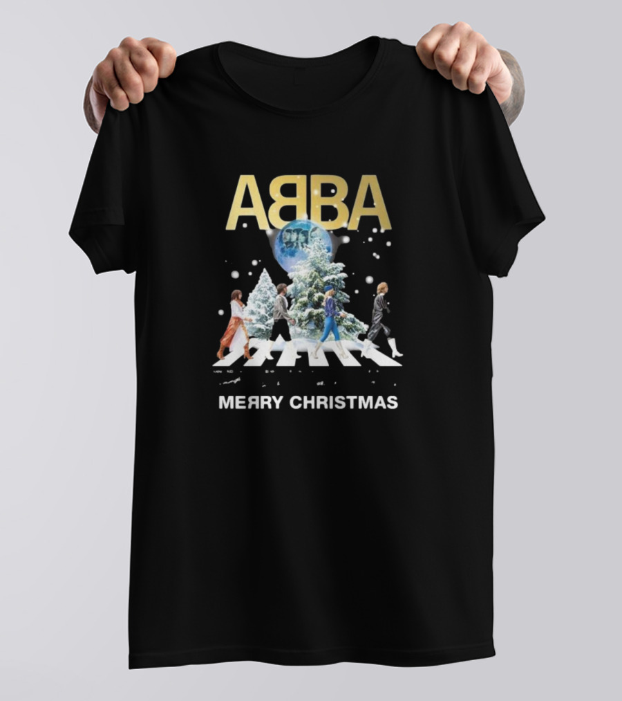 ABBA Merry Christmas Abbey Road T-Shirt