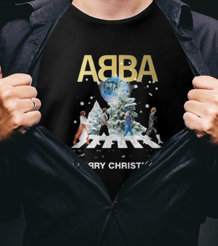ABBA Merry Christmas Abbey Road T-Shirt