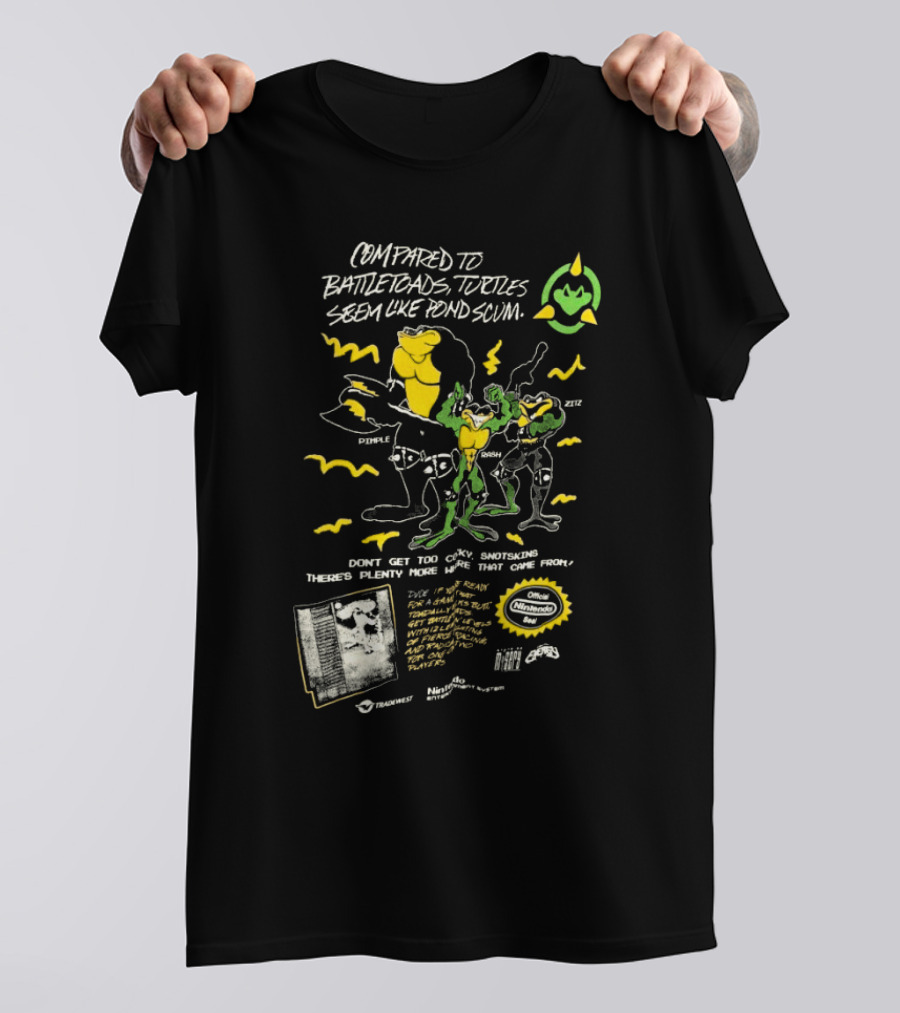 Compared To Battletoads Turtles Seem Like Pond Scum Press Play To Start Nintendo Entertainment System Ultra Game Players T-Shirt