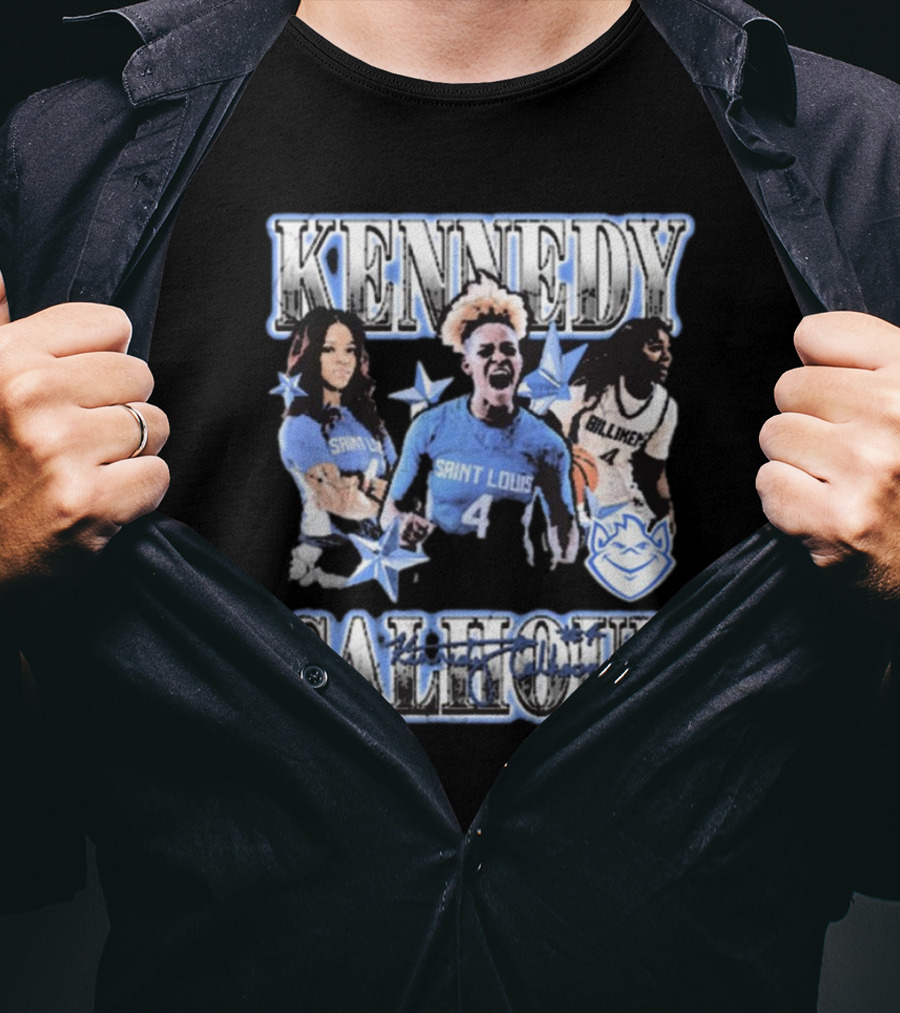 Kennedy Calhoun Saint Louis Billikens 4 Blue Jersey 90s T-Shirt