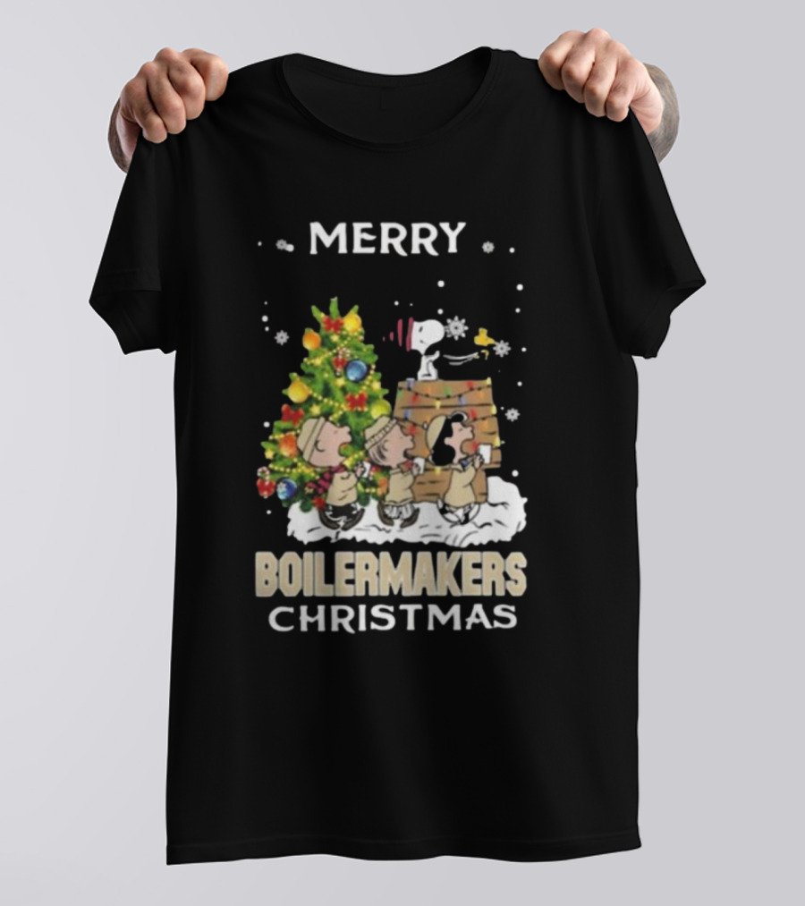 Merry Boilermakers Christmas Snoopy And Friends T-Shirt
