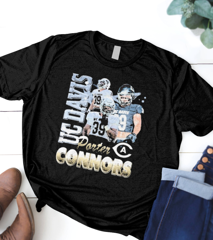 UC Davis Aggies Porter Connors 39 Football 90s T-Shirt