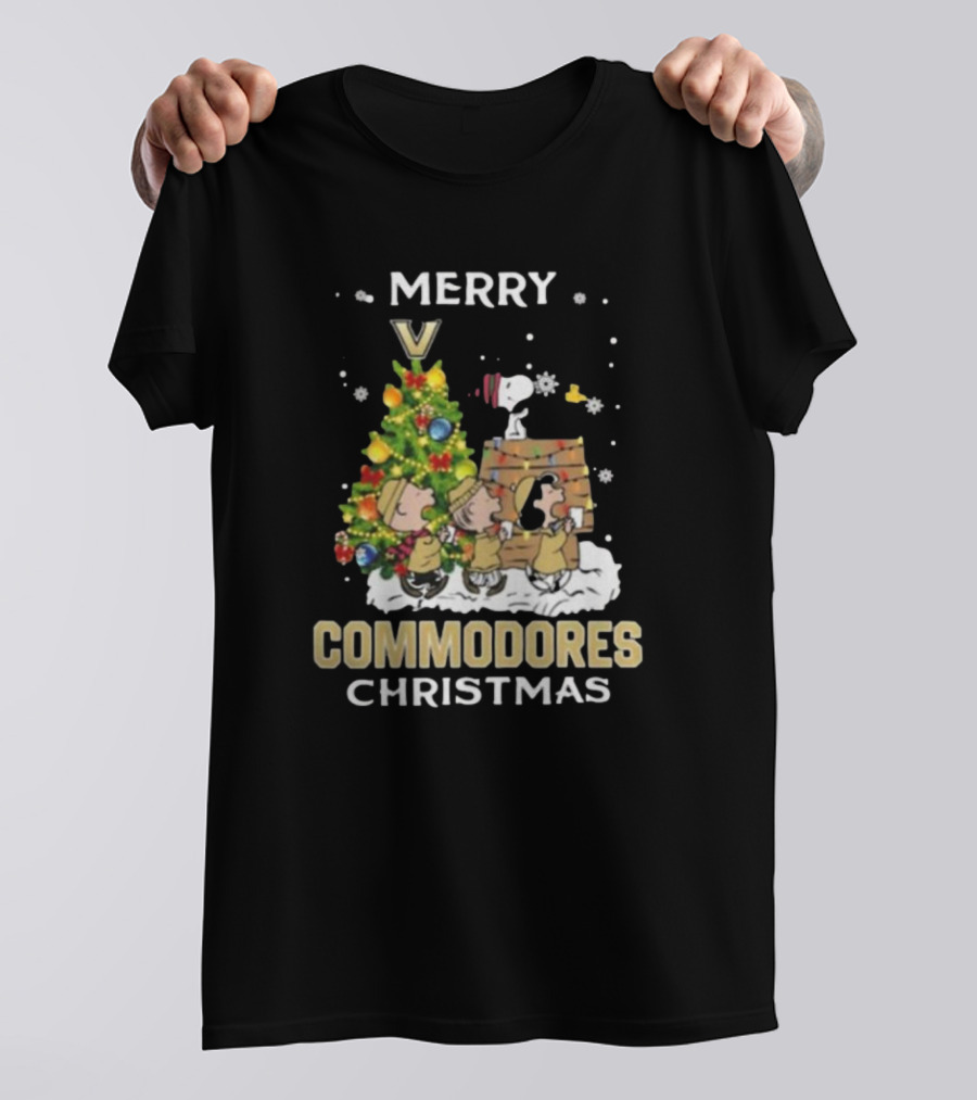 Vanderbilt Commodores Snoopy And Friends Merry Christmas T-Shirt
