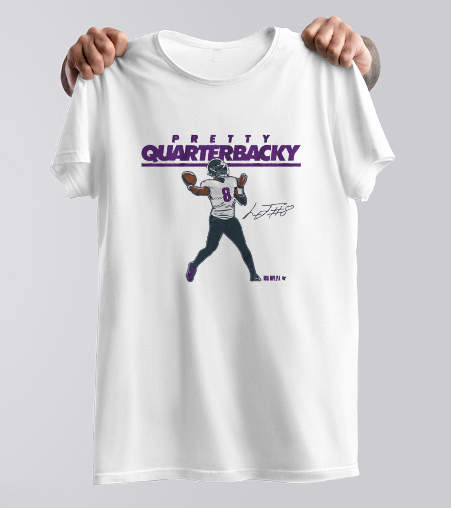 Pretty Quarterbacky Lamar Jackson NFLPA Signature T-Shirt