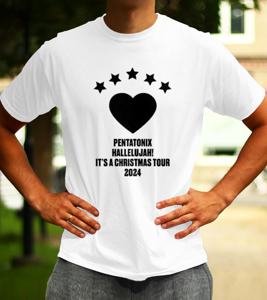 Pentatonix Hallelujah Heart Stars It's A Christmas Tour T-Shirt