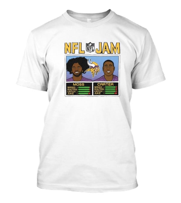 NFL Jam Randy Moss Cris Carter Minnesota Vikings Legend Duo T-Shirt