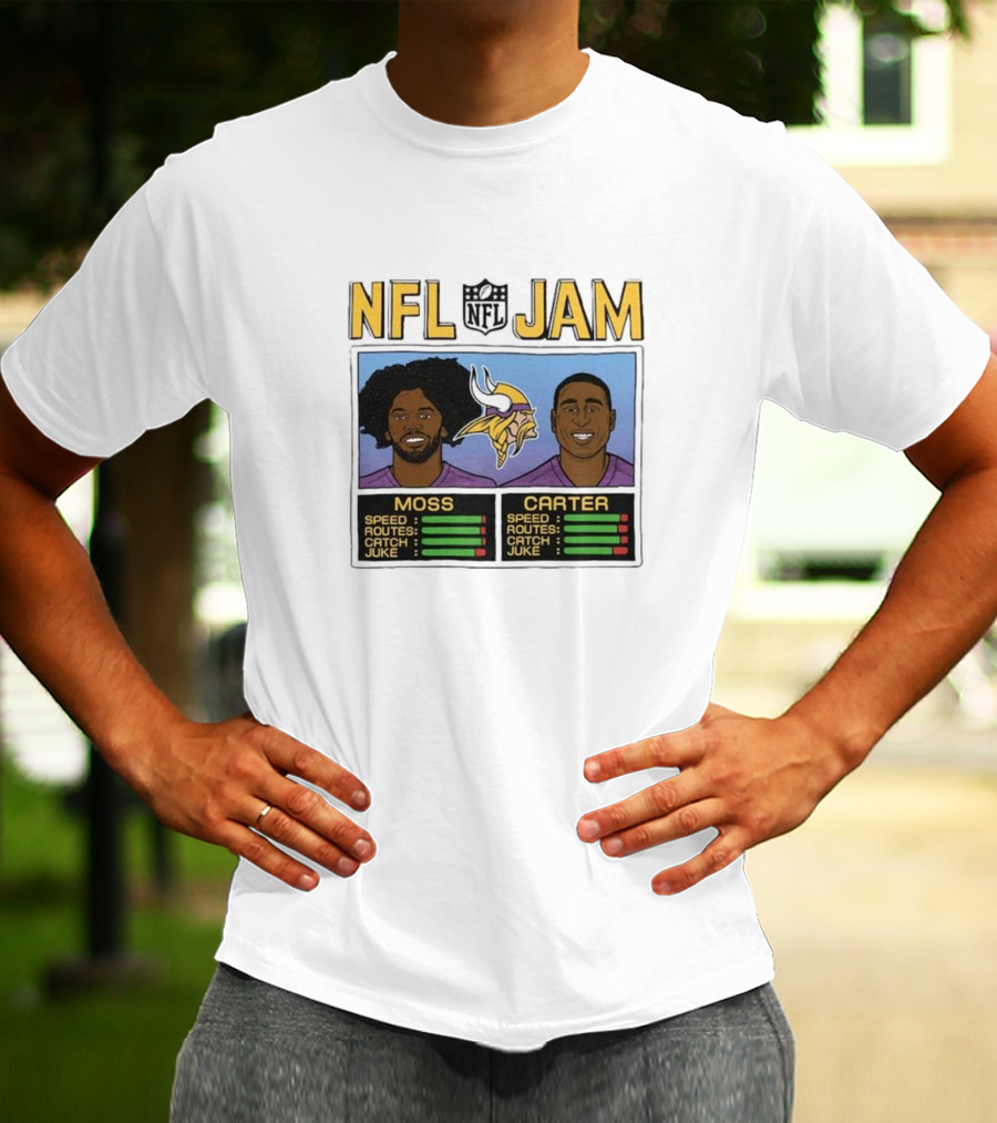 NFL Jam Randy Moss Cris Carter Minnesota Vikings Legend Duo T-Shirt