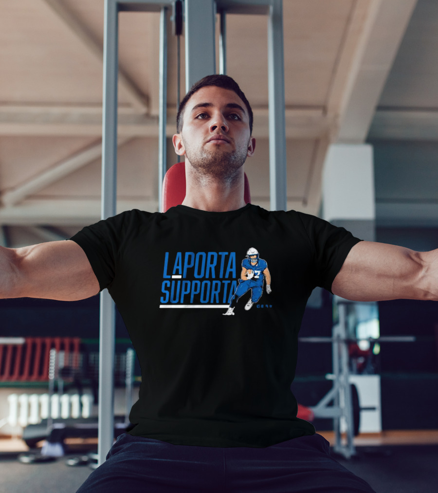 Sam LaPorta Supporta Detroit Lions NFL Football Player T-Shirt