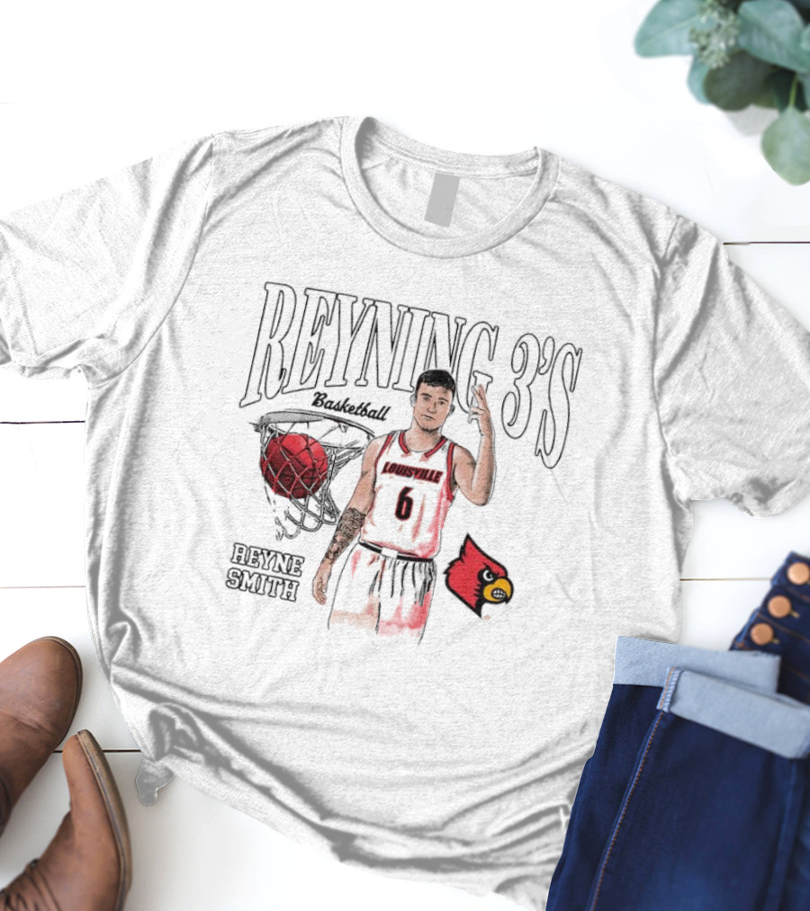 Reyne Smith Reyning 3’s Louisville Cardinals Basketball T-Shirt