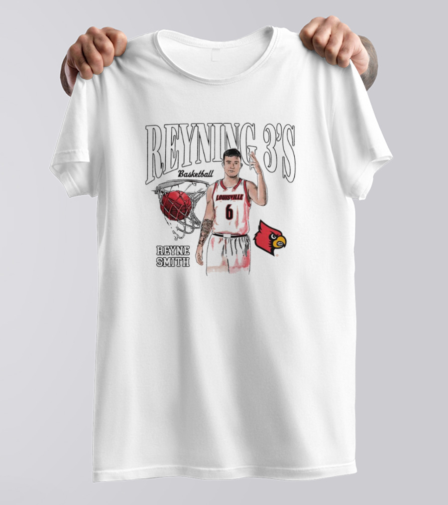 Reyne Smith Reyning 3’s Louisville Cardinals Basketball T-Shirt