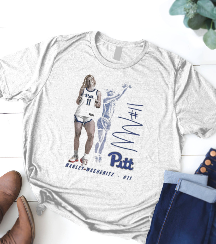 Pitt Panthers Marley Washenitz #11 Signature Basketball Player T-Shirt