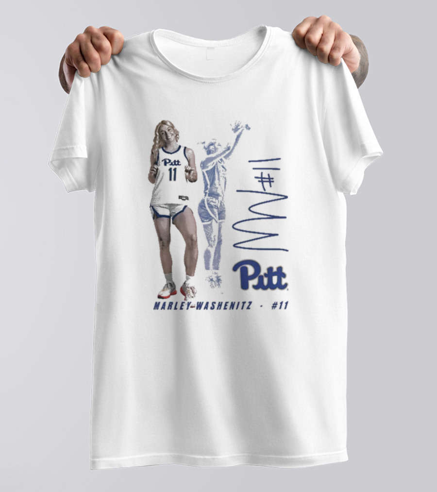 Pitt Panthers Marley Washenitz #11 Signature Basketball Player T-Shirt