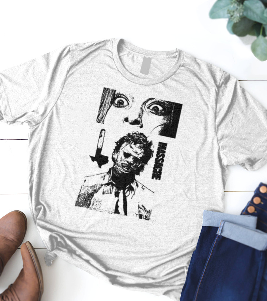 San Antonio Sharpist Texas Chainsaw Massacre Face Horror T-Shirt