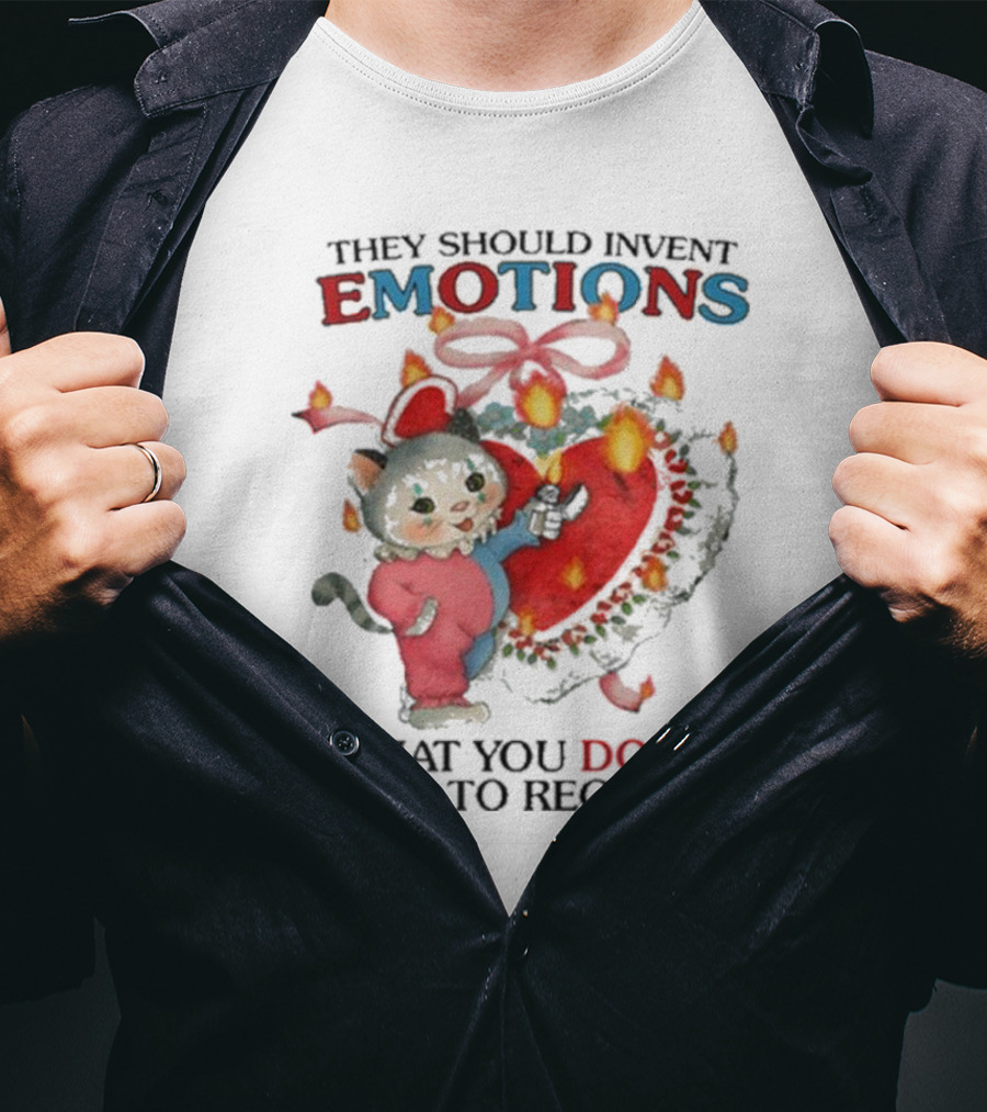 They Should Invent Emotions That You Don’t Need To Regulate Heart And Cat T-Shirt