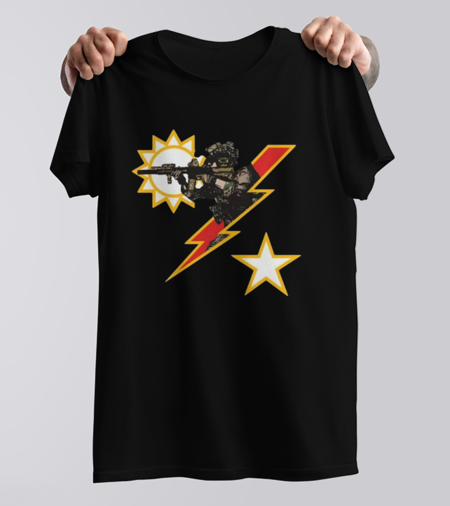 American Trigger Pullers Ranger SSB Sun Soldier Lightning Star T-Shirt