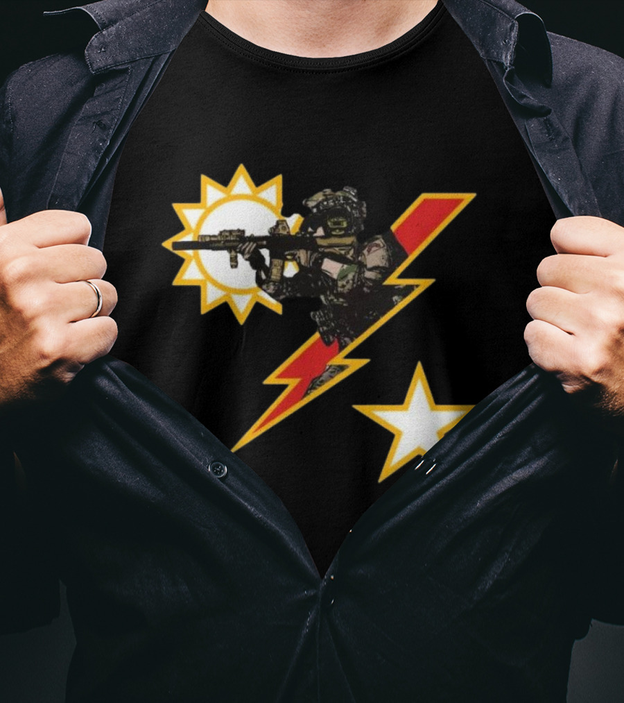 American Trigger Pullers Ranger SSB Sun Soldier Lightning Star T-Shirt