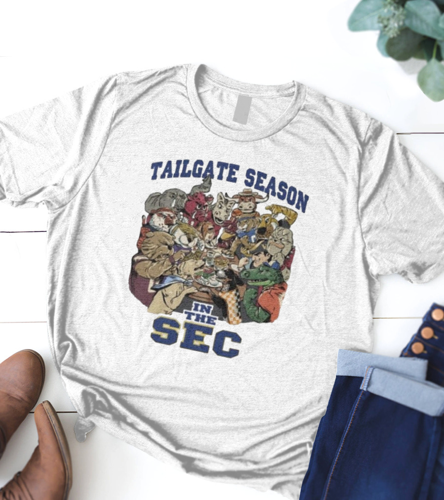 Tailgate Season In The SEC Mascot Gathering T-Shirt