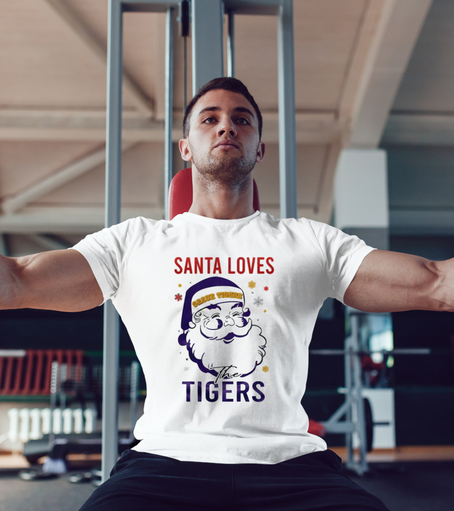 Santa Loves The LSU Tigers Christmas T-Shirt