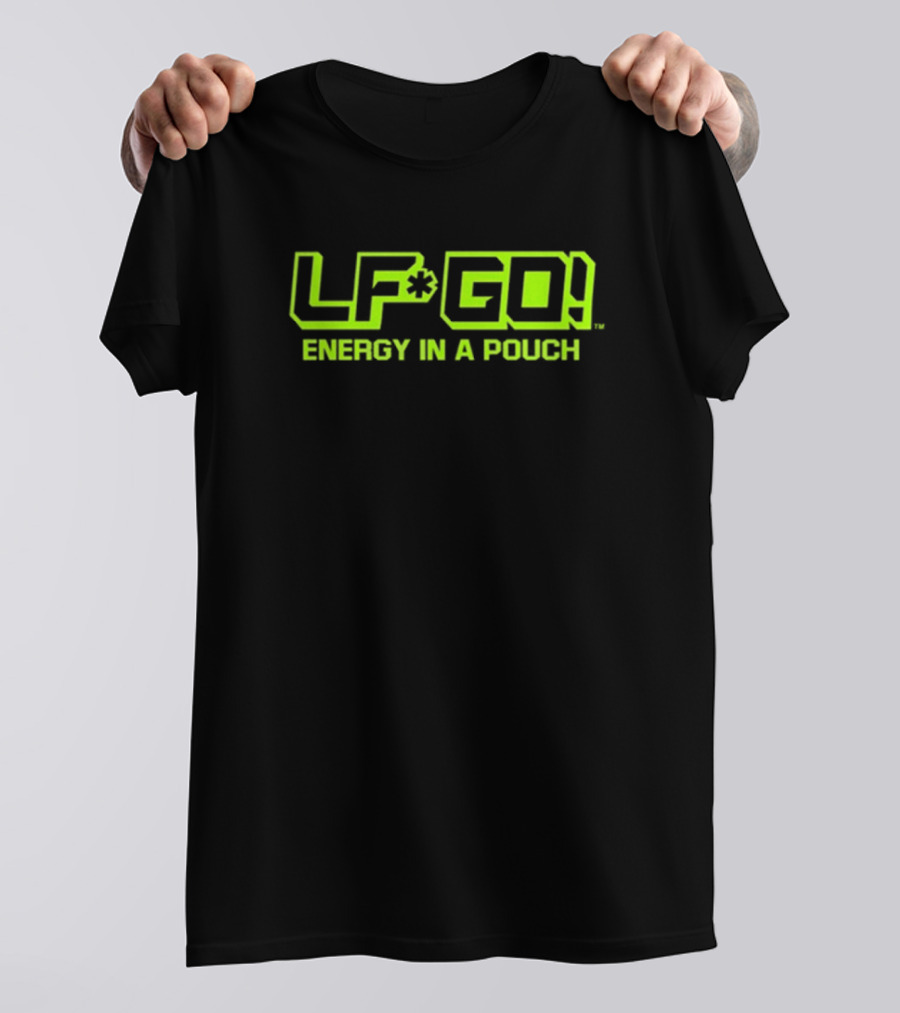 LFGO Energy In A Pouch Bright Neon Branding T-Shirt