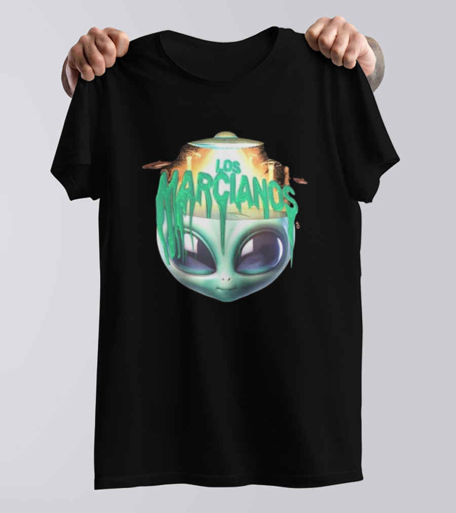 Los Marcianos Alien Head Universal Music Merch T-Shirt