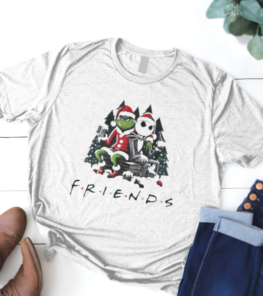 Grinch Jack Skellington Christmas Friends T-Shirt