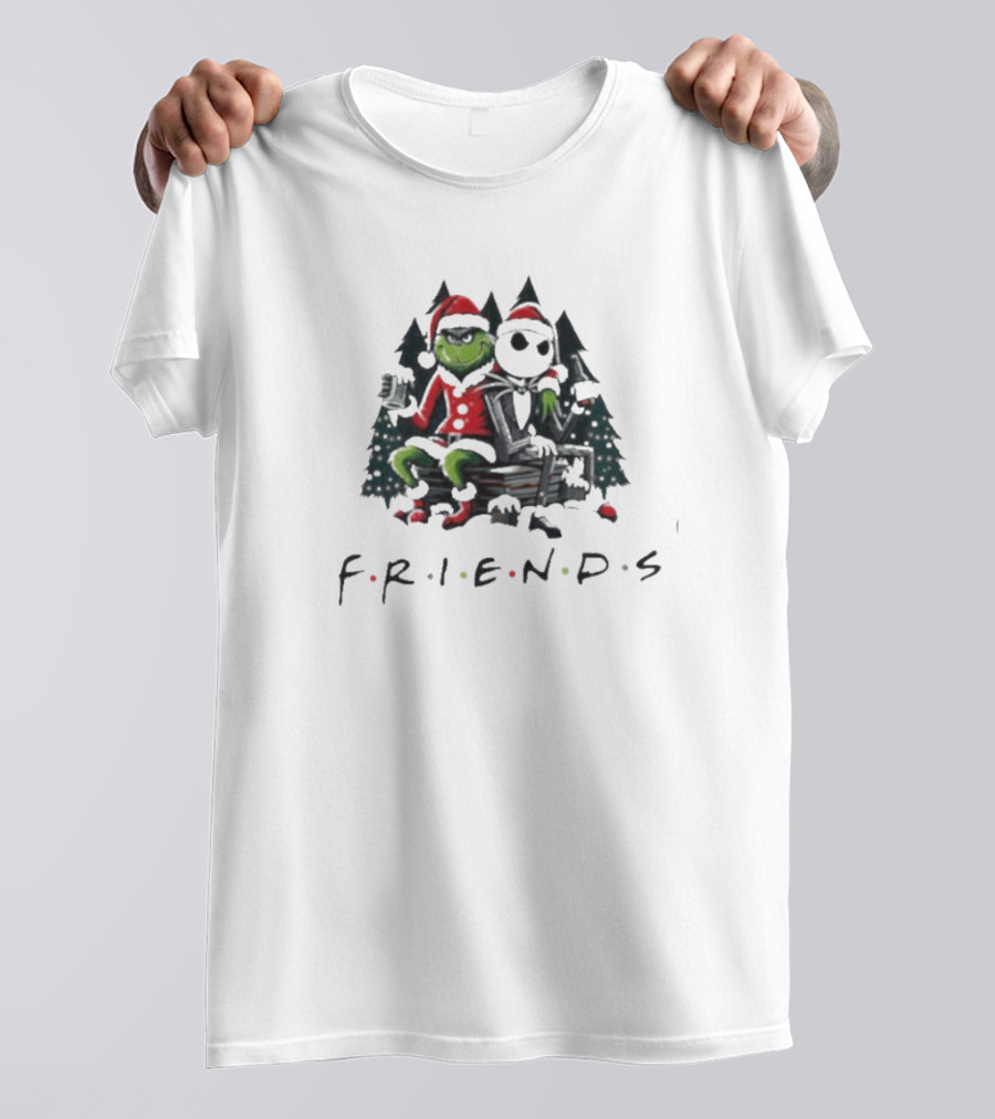 Grinch Jack Skellington Christmas Friends T-Shirt