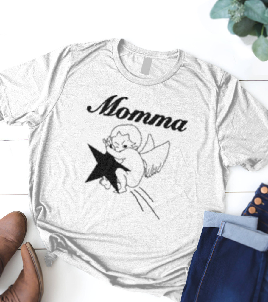 Momma Angel Holding Star T-Shirt