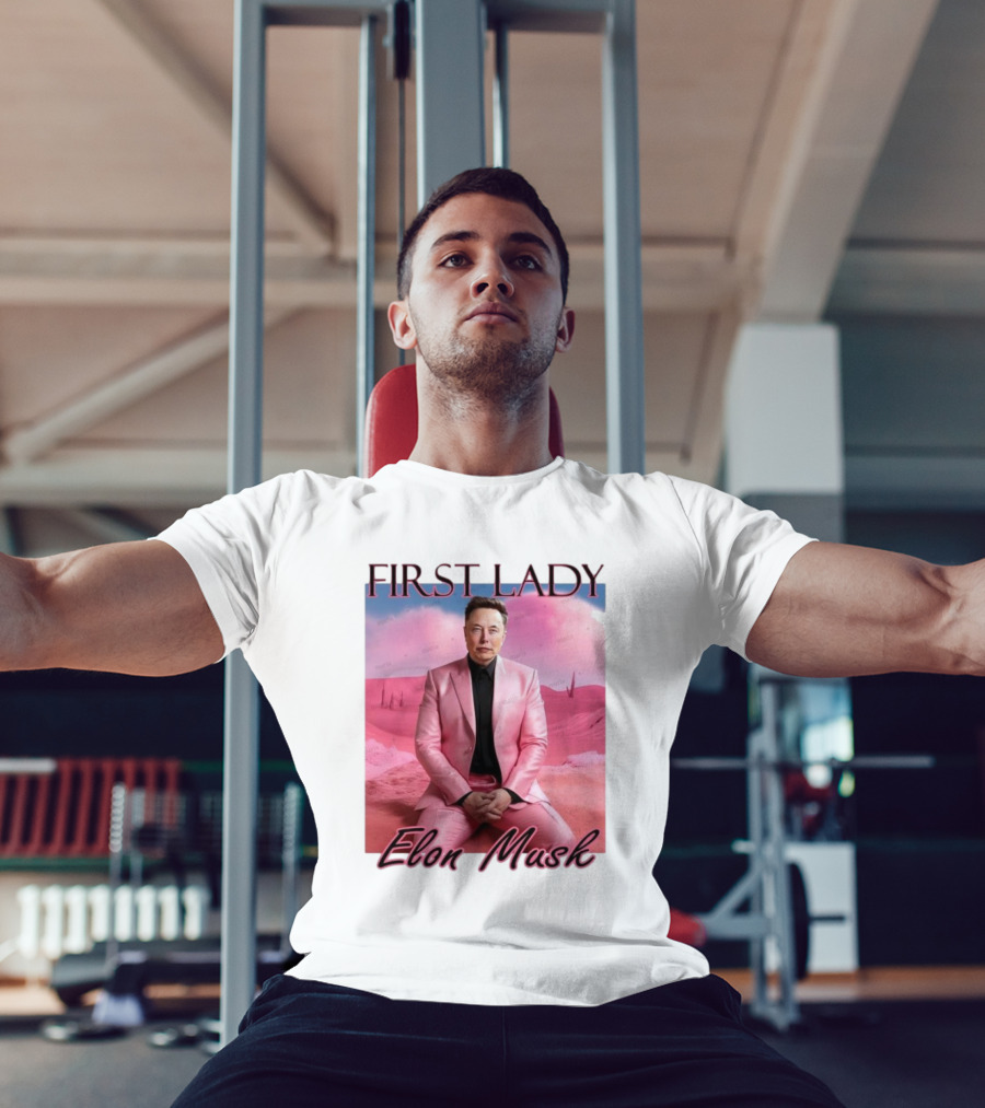 First Lady Elon Musk Pink Suit Portrait T-Shirt