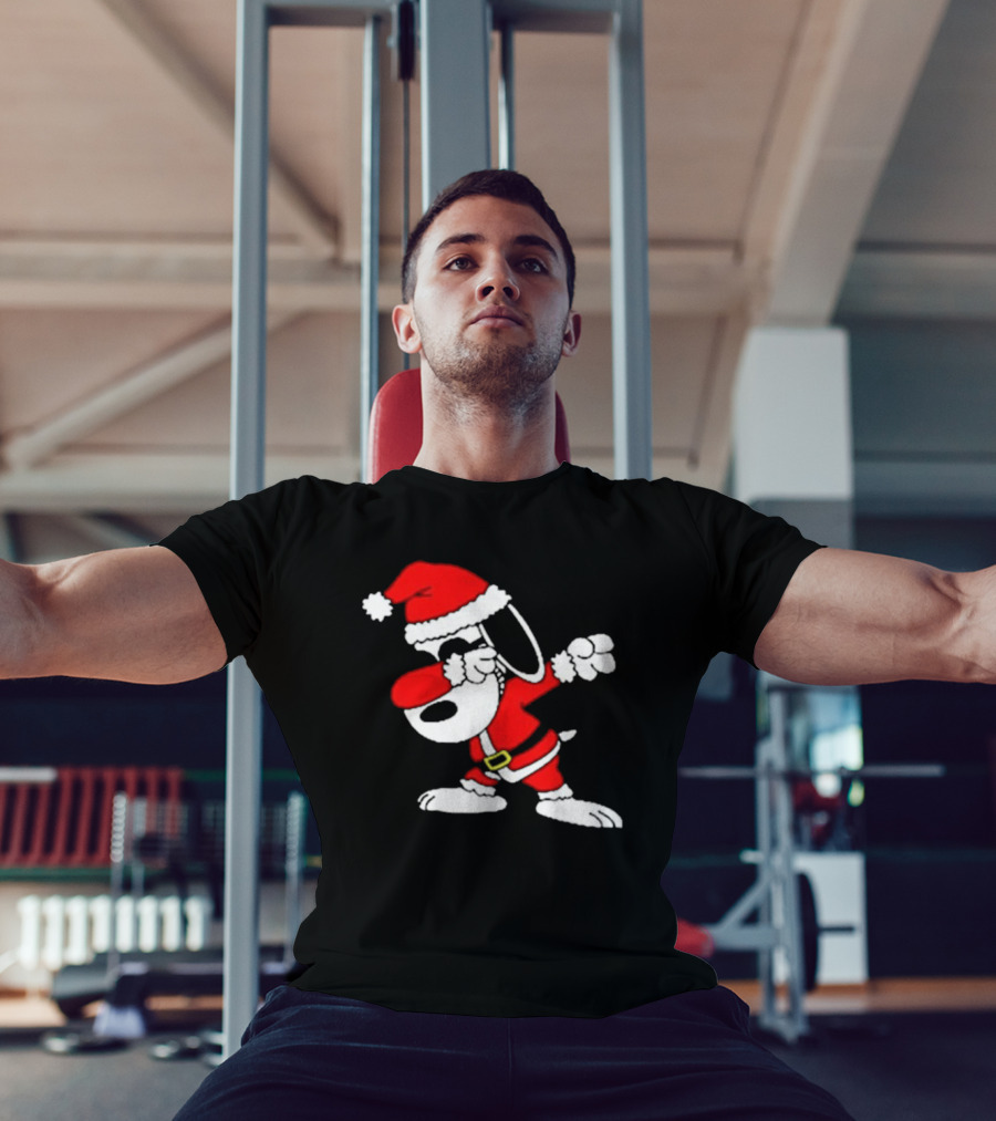 Snoopy Joe Cool Stylish Santa Christmas Dabbing Ugly T-Shirt
