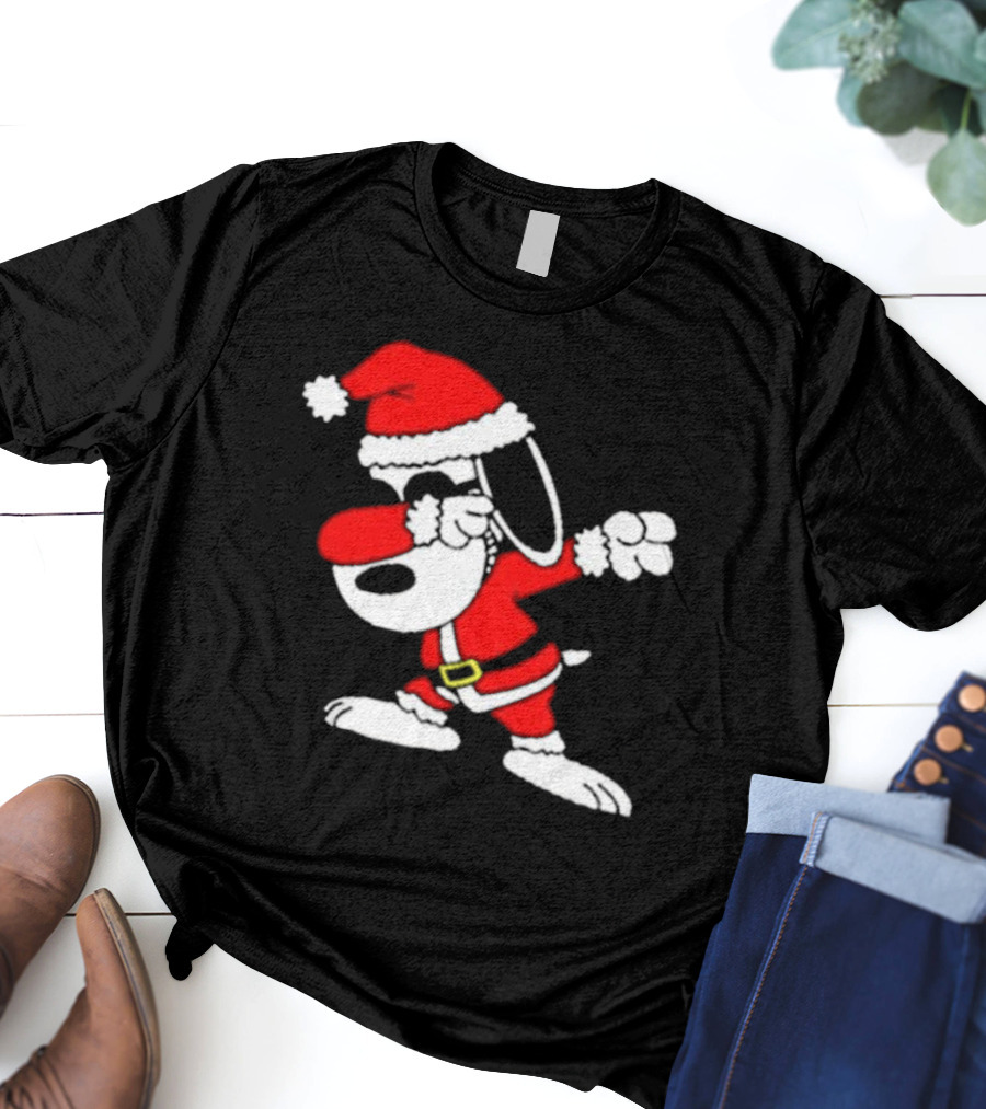 Snoopy Joe Cool Stylish Santa Christmas Dabbing Ugly T-Shirt