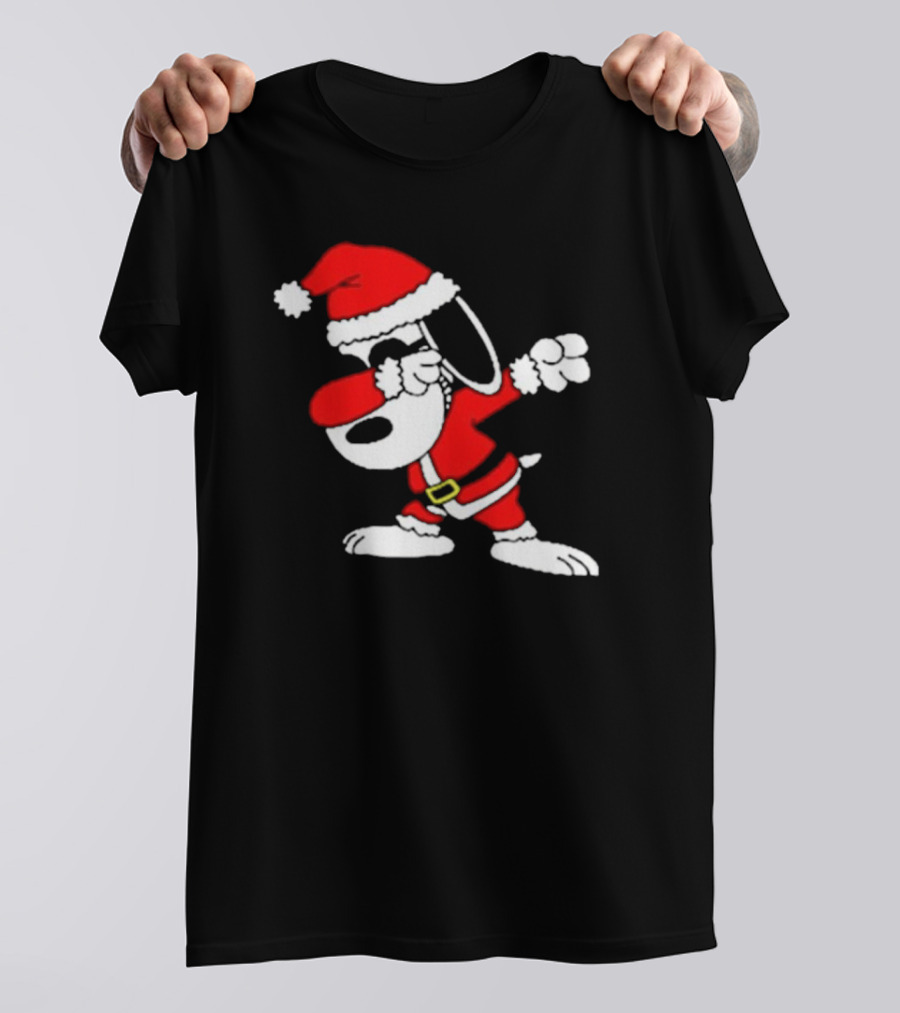 Snoopy Joe Cool Stylish Santa Christmas Dabbing Ugly T-Shirt